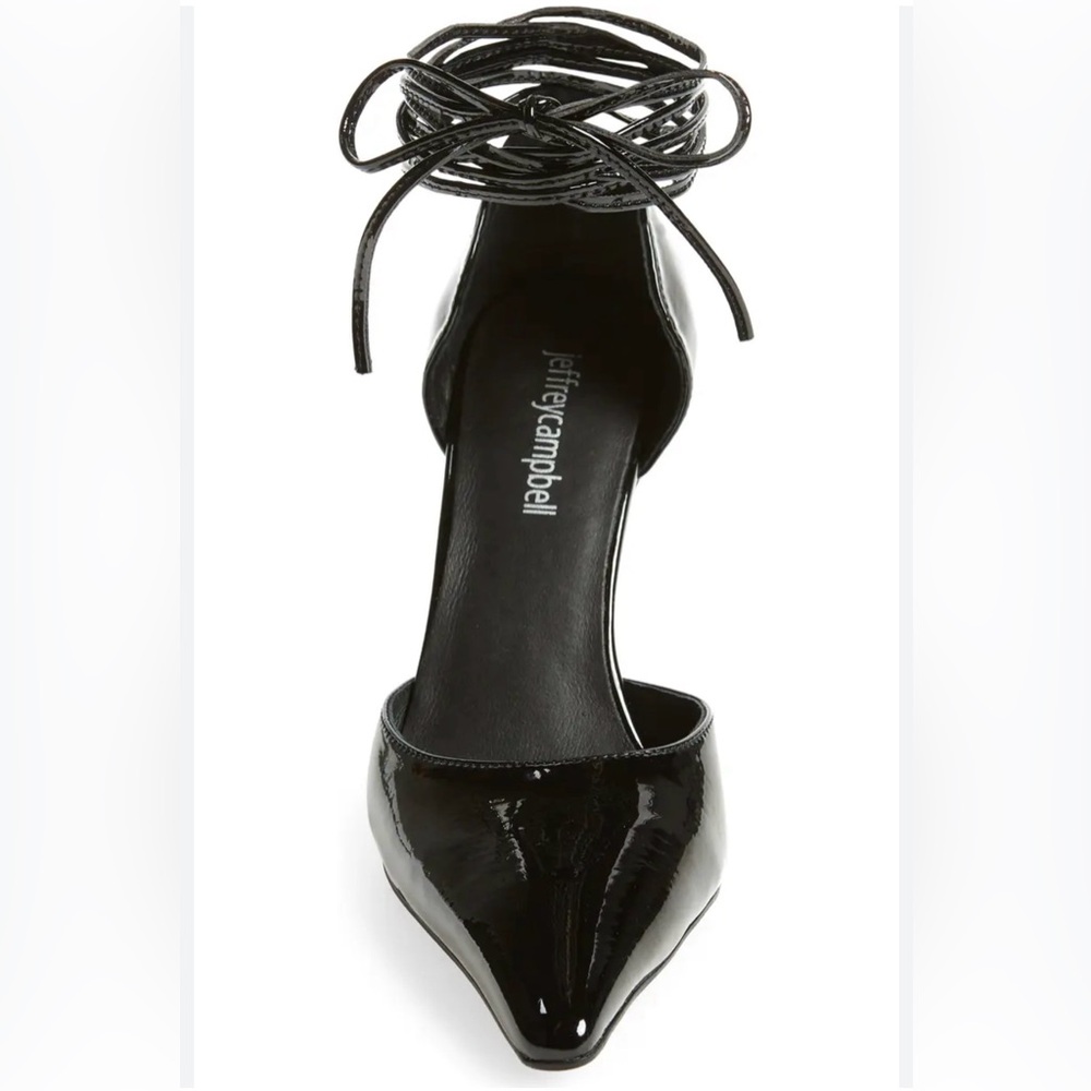 Jeffrey Campbell Demi d'Orsay pump in Black Patent finish with gold- tone Heels - Picture 13 of 15